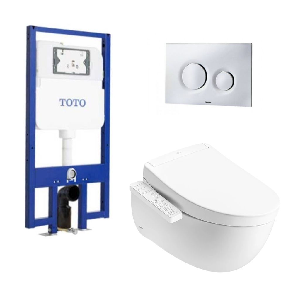 Bồn Cầu TOTO CW812REA/TCF33461GAA/WH172AT/TCA465/MB170P#SS Treo Tường Giấu Dây