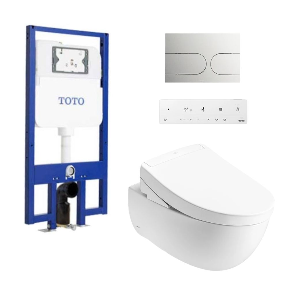 Bồn Cầu TOTO CW812REA/TCF34461GAA/WH172AT/TCA465/MB175M#SS Nắp Điện Tử Treo Tường