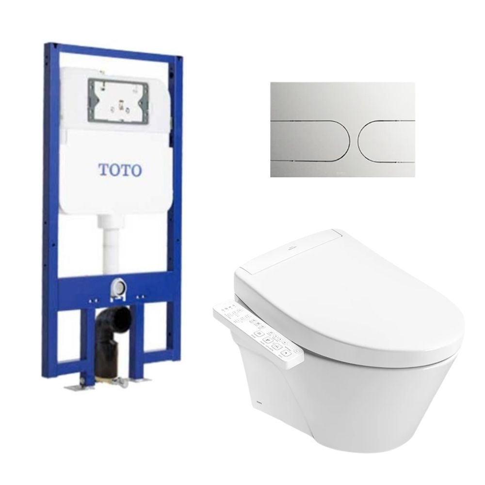 Bồn Cầu TOTO CW822REA/TCF33461GAA/WH172AT/TCA465/MB170P#SS Nắp Điện Tử Treo Tường