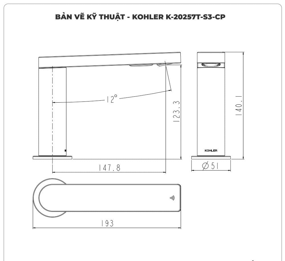 Vòi cảm ứng KOHLER K-20257T-S3-CP