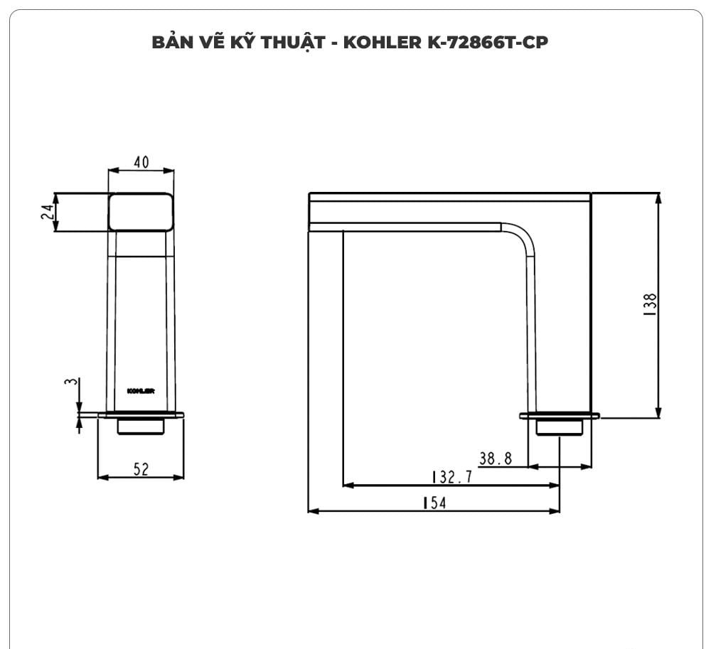 Vòi cảm ứng KOHLER K-72866T-CP