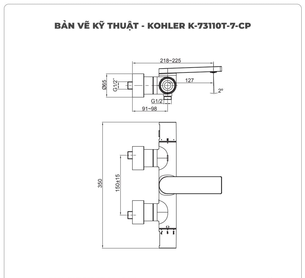 Sen tắm nhiệt độ KOHLER K-73110T-7