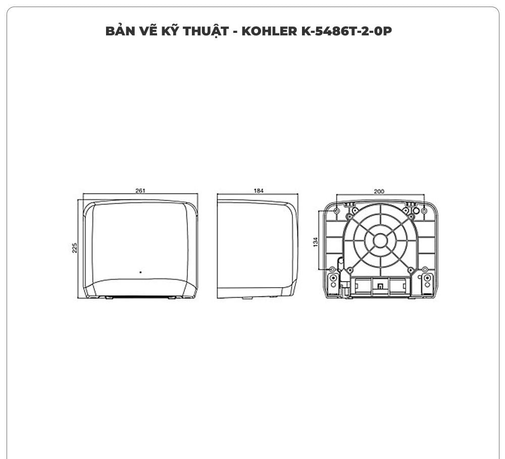 Máy sấy tay tự động KOHLER K-5486T-2-0P