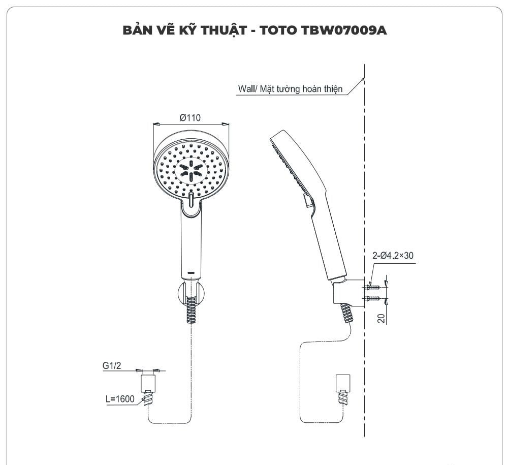 Bát sen cầm tay TOTO TBW07009A
