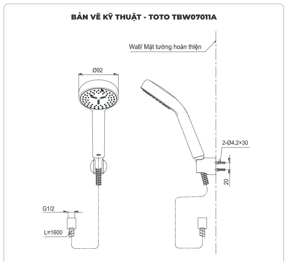 Bát sen cầm tay TOTO TBW07011A