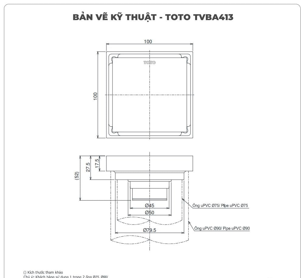 Ga thoát sàn TOTO TVBA413