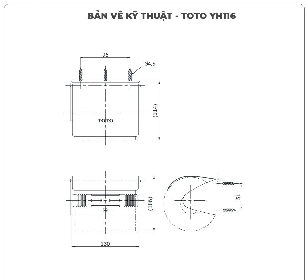 Lô giấy vệ sinh TOTO YH116