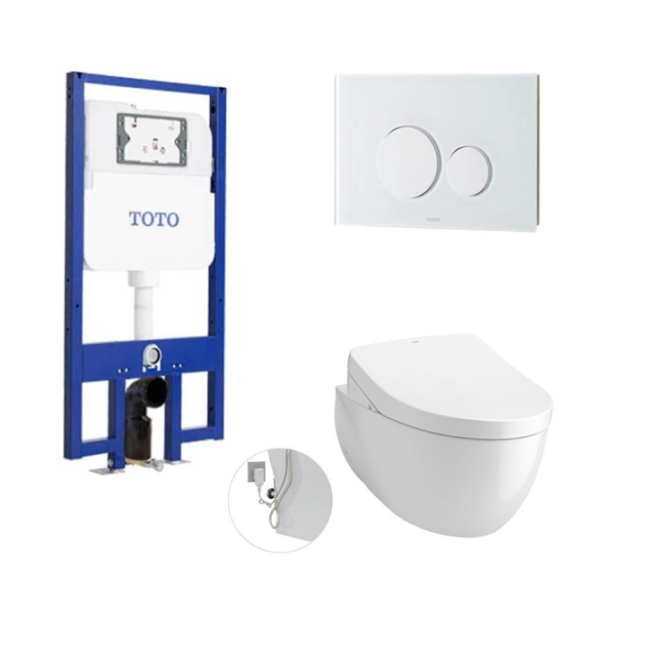 Bồn Cầu TOTO CW812RA#W TCF4911Z#NW1 WH172A MB176G#WH Nắp Điện Tử Treo Tường