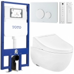 Bồn Cầu TOTO CW812REA/TCF24460AAA/WH172AT/TCA465/MB176G#WH Nắp Điện Tử Treo Tường