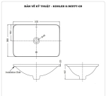 Lavabo đặt bàn KOHLER IVY KARAT K-96117T-0