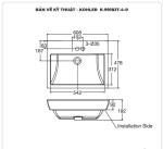Lavabo đặt bàn KOHLER IVY KARAT K-99182T-4-0