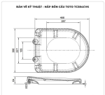 Nắp bồn cầu đóng êm TOTO TC384CVK