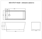 Bồn tắm đặt sàn KOHLER K-25314T-0 Lithocast