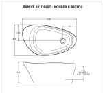 Bồn tắm đặt sàn KOHLER K-8331T-0 Lithocast