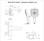 Sen tắm nóng lạnh KOHLER K-97369T-4-CP