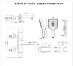 Sen tắm nhiệt độ KOHLER K-97386T-9-CP