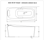 Bồn tắm đặt sàn KOHLER K-98154T-58-0 Acrylic