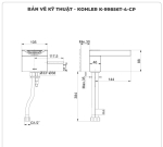 Vòi lavabo nóng lạnh KOHLER K-99856T-4-CP