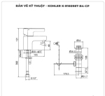 Vòi lavabo nóng lạnh KOHLER K-R16098T-B4-CP