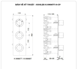Mặt nạ cảm biến nhiệt KOHLER K-99868T-9-CP(5 chiều)