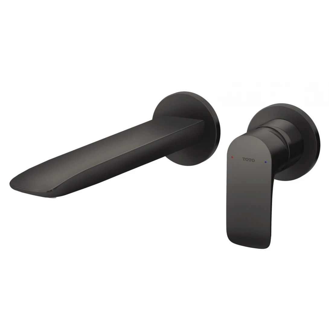 Vòi Lavabo TOTO TLG04310BB#MBL Nóng Lạnh Gắn Tường Màu Đen Mờ