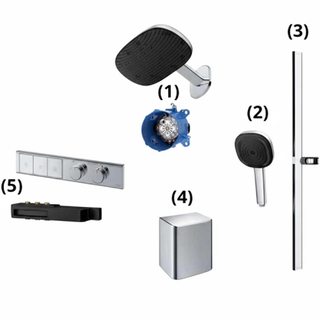 Sen Tắm Âm Tường TOTO TBV11150A TBN11HC0A TBW15EB0A TBN01003A TBW15CE0A TBW160N0A TBW160V0A TBG10001B 3 Thiết Bị