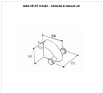 Móc treo khăn nhà tắm KOHLER K-18424T-CP