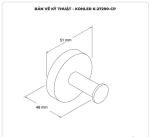 Móc treo khăn nhà tắm KOHLER K-27290-CP