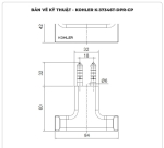 Móc treo khăn nhà tắm KOHLER K-37346T-DPR-CP