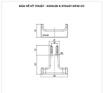 Móc treo khăn nhà tắm KOHLER K-37346T-DPW-CP