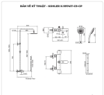 Sen cây nóng lạnh KOHLER K-99741T-C9-CP