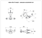 Móc treo khăn nhà tắm KOHLER K-EX27070T-CP