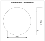 Gương phòng tắm TOTO tráng bạc YM6060FG