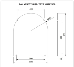 Gương phòng tắm TOTO tráng bạc YM6075FA