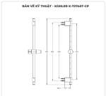 Thanh trượt sen tắm KOHLER K-72740T-CP 60mm
