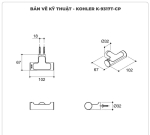 Móc treo khăn nhà tắm KOHLER K-9317T-CP JULY