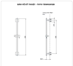Thanh trượt sen tắm TOTO TBW02012B