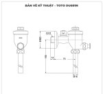 Van xả nhấn tiểu nam TOTO DU601N