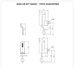 Van xả cảm ứng tiểu nam TOTO DUE137PBK dương tường (Pin)